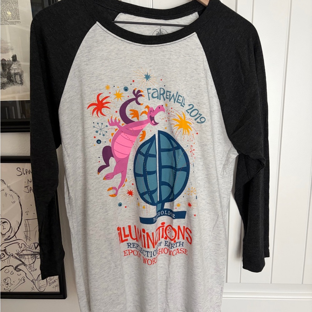 Disney Illuminations Farewell 2019 Long Sleeve Shirt - Black and Gray